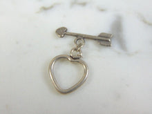 Load image into Gallery viewer, Vintage Estate Sterling Silver Heart Lapel T-Bar 1.7g E1451