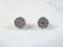 Load image into Gallery viewer, Womens Vintage Estate Sterling Silver CZ Earrings 2.4g E1463