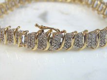 Load image into Gallery viewer, Womens Vintage Estate 14K Yellow Gold Diamond Bracelet 14.2g E3049