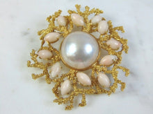 Load image into Gallery viewer, Vintage Estate 18K Yellow Gold MOP Brooch 38.8g E3100