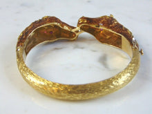 Load image into Gallery viewer, Womens Vintage Estate 18K Gold &amp; Enamel Horses Bracelet 48.9g E3101