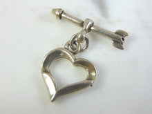 Load image into Gallery viewer, Vintage Estate Sterling Silver Heart Lapel T-Bar 4.5g E1421