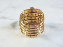 Load image into Gallery viewer, Womens Vintage Estate 14k Yellow Gold Multi-Stone Ring 5.7g E3055