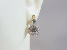 Load image into Gallery viewer, Womens Vintage Estate Sterling Silver CZ Earrings 3.7g E1850