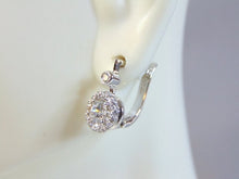 Load image into Gallery viewer, Womens Vintage Estate Sterling Silver CZ Earrings 3.7g E1850