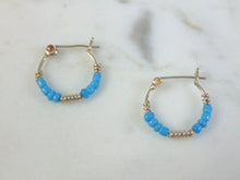 Load image into Gallery viewer, Vintage Estate Sterling Silver Hoop Earrings .9g E1866