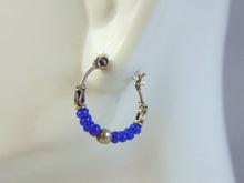 Load image into Gallery viewer, Vintage Estate Sterling Silver Hoop Earrings 1.1g E1869