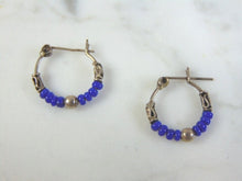 Load image into Gallery viewer, Vintage Estate Sterling Silver Hoop Earrings 1.1g E1869