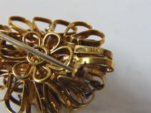 Load image into Gallery viewer, Womens Vintage Estate 18K Gold Modernist Brooch 13.9g E3201