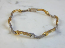 Load image into Gallery viewer, Womens Vintage Estate 18K Gold Diamond Bracelet 12.8g E3208
