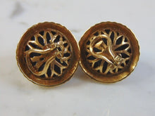 Load image into Gallery viewer, Womens Vintage Estate 14K Gold Lapis Lazuli Earrings 14.7g E3210