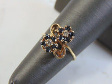 Load image into Gallery viewer, Womens Vintage Estate 10K Gold Diamond &amp; Sapphire Ring, 1.8g E3213