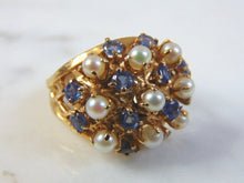 Load image into Gallery viewer, Womens Vintage Estate 14K Gold Sapphire Ring, 7.6g E3215