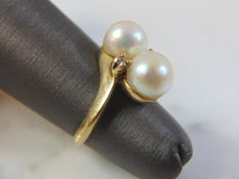 Load image into Gallery viewer, Womens Vintage Estate 14K Gold Ring w/ Pearl &amp; Diamonds 4.1g E3219