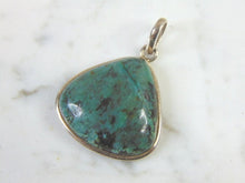 Load image into Gallery viewer, Womens Vintage Estate Sterling Silver Aventurine Pendant 11.5g E2719