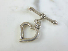 Load image into Gallery viewer, Vintage Estate Sterling Silver Heart Lapel T-Bar 4.5g E1421