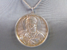 Load image into Gallery viewer, Vintage Estate Sterling Silver Necklace W/ Muslim Pendant 41.9g E5064