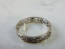 Load image into Gallery viewer, Womens Vintage Estate Sterling Silver Filigree Ring 1.7g E5157