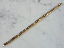 Load image into Gallery viewer, Womens Vintage Estate VS One 18K Yellow &amp; White Gold Diamond Bracelet 17.4g E5166