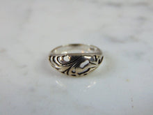 Load image into Gallery viewer, Womens Vintage Estate Sterling Silver Filigree Ring 1.3g E5175