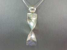 Load image into Gallery viewer, Vintage Estate Sterling Silver Modernist Hammered Pendant 17.7g E5443