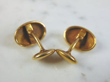 Load image into Gallery viewer, Mens Vintage Estate 14k Yellow Gold Diamond Cufflinks 4.8g E5622