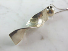 Load image into Gallery viewer, Vintage Estate Sterling Silver Modernist Hammered Pendant 17.7g E5443