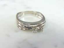 Load image into Gallery viewer, Womens Estate 14K White Gold Diamond Ring 4.6g E4108
