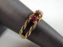 Load image into Gallery viewer, Womens Vintage Estate 10K Yellow Gold Gemstone Tiara Ring  3.4g #E4114