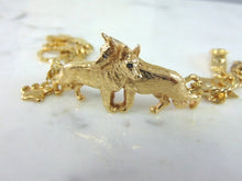 Load image into Gallery viewer, Womens Vintage Estate 14k Gold Police Dog Charm Bracelet 31.6g  E4042