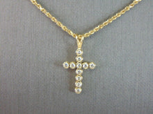 Load image into Gallery viewer, Vintage Estate 14k Gold Necklace w/ Religious Crucifix Cross Pendant 4.8g E4161