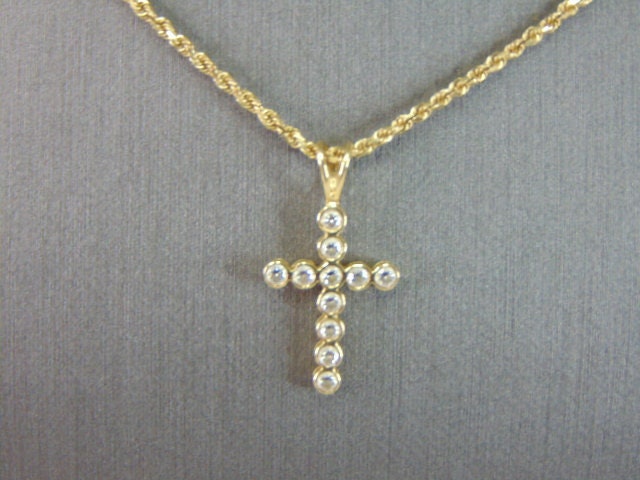 Vintage Estate 14k Gold Necklace w/ Religious Crucifix Cross Pendant 4.8g E4161