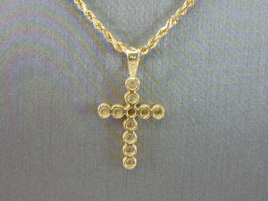 Vintage Estate 14k Gold Necklace w/ Religious Crucifix Cross Pendant 4.8g E4161