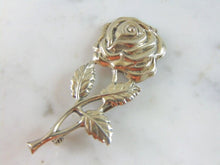 Load image into Gallery viewer, Womens Vintage Estate Lang Sterling Silver Rose Brooch 5.1g E893