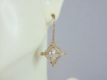Load image into Gallery viewer, Womens Vintage Estate Sterling Silver CZ Earrings 4.6g E1918
