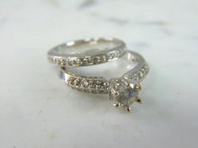 Load image into Gallery viewer, Womens Vintage Estate 14K White Gold Diamond Ring Set, 6.4g E3363