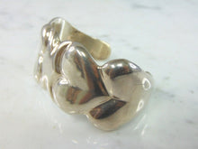 Load image into Gallery viewer, Womens Vintage Estate Sterling Silver Heart Cuff Bracelet 49.7g E1967