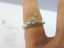 Load image into Gallery viewer, Womens Vintage Estate 14K White Gold Diamond Ring, 4.4g E3380