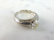 Load image into Gallery viewer, Womens Vintage Estate 14K White Gold Diamond Ring, 4.4g E3380