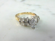 Load image into Gallery viewer, Womens Vintage Estate 14K Yellow Gold Marquise Diamond Engagement Ring  6.5g #E3388