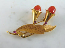 Load image into Gallery viewer, Womens Vintage Estate 14K Yellow Gold Flower Brooch 8.4g E4093