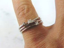 Load image into Gallery viewer, Womens Estate 14K White Gold Diamond Ring 4.6g E4108