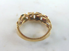 Load image into Gallery viewer, Womens Vintage Estate 10K Yellow Gold Gemstone Tiara Ring  3.4g #E4114
