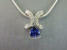Load image into Gallery viewer, Womens Vintage Estate 14K White Gold Diamond &amp; Iolite Pendant 8.4g E2359