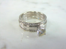 Load image into Gallery viewer, Womens Vintage Estate 18K White Gold Diamond Engagement Ring 6.9g E2417
