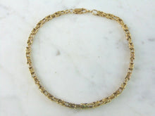 Load image into Gallery viewer, Womens Vintage Estate 14K Yellow Gold Byzantine Bracelet, 13.7g E2072