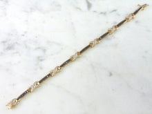 Load image into Gallery viewer, Womens Vintage Estate 14K Gold Diamond &amp; Sapphire Bracelet  13.4g E2181