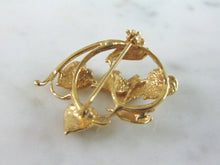 Load image into Gallery viewer, Womens Vintage Estate 14K Gold Floral Brooch 5.3g E2012