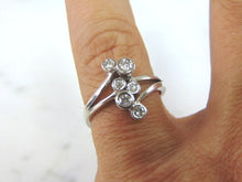 Load image into Gallery viewer, Womens 14K White Gold Diamond Ring 4.7g E4137