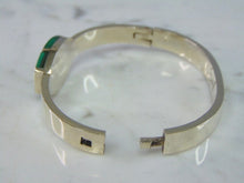 Load image into Gallery viewer, Womens Vintage Estate Sterling Silver Malachite Bracelet 49.5g E787